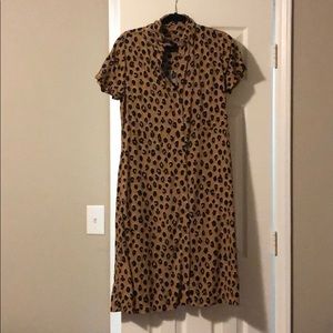 Leopard shirt dress.